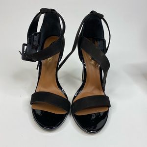 Aldo Black Suede Sandal heels 9